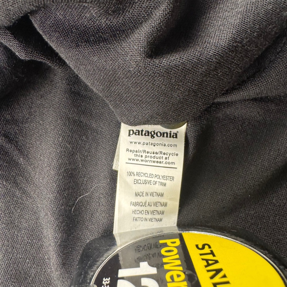 Patagonia Capilene Cool Trail Polo Shirt Mens Large Black Technical Performance - Picture 7 of 9